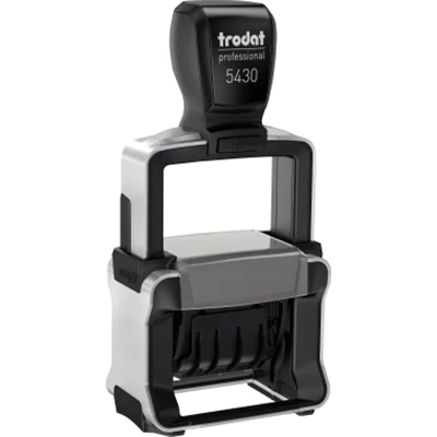trodat® Datumstempel 5430/L 41 x 24 mm (B x H) EINGEGANGEN, BEZAHLT, GEBUCHT 3 Druckzeilen blau/rot trodat® Datumstempel 5430/L 41 x 24 mm (B x H) EINGEGANGEN, BEZAHLT, GEBUCHT 3 Druckzeilen blau/rot