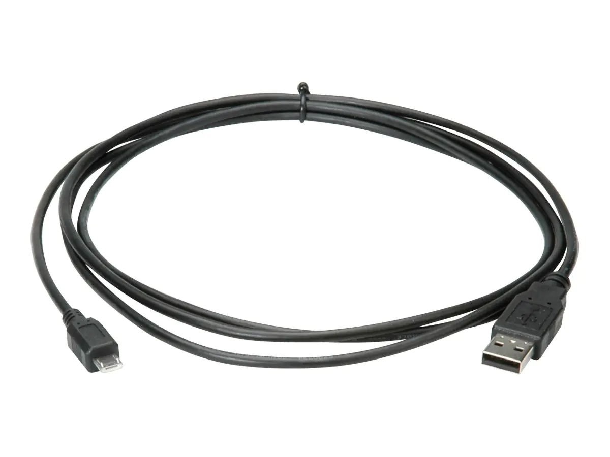 Roline - USB-Kabel - Micro-USB Typ B (M) zu USB (M) - USB 2.0 - 80 cm - Schwarz