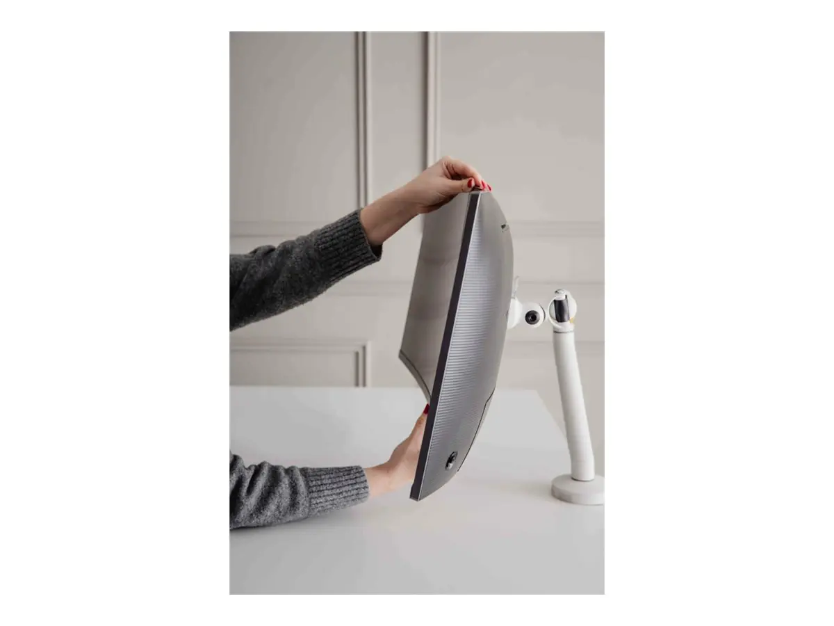 Bakker Elkhuizen Flexible Single - Befestigungskit - adjustable arm with mechanical spring - für Monitor - Aluminium, Stahl, ABS-Kunststoff, thermoplastischer Gummi (TPR), Polyamid (PA6) - weiß - Bildschirmgröße: 43.18-88.9 cm (for flat screen), 43.18-81.
