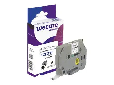 Armor Wecare connect - Weißer Hintergrund mit schwarzen Buchstaben - Rolle (1,2 cm x 8 m) K80008W4