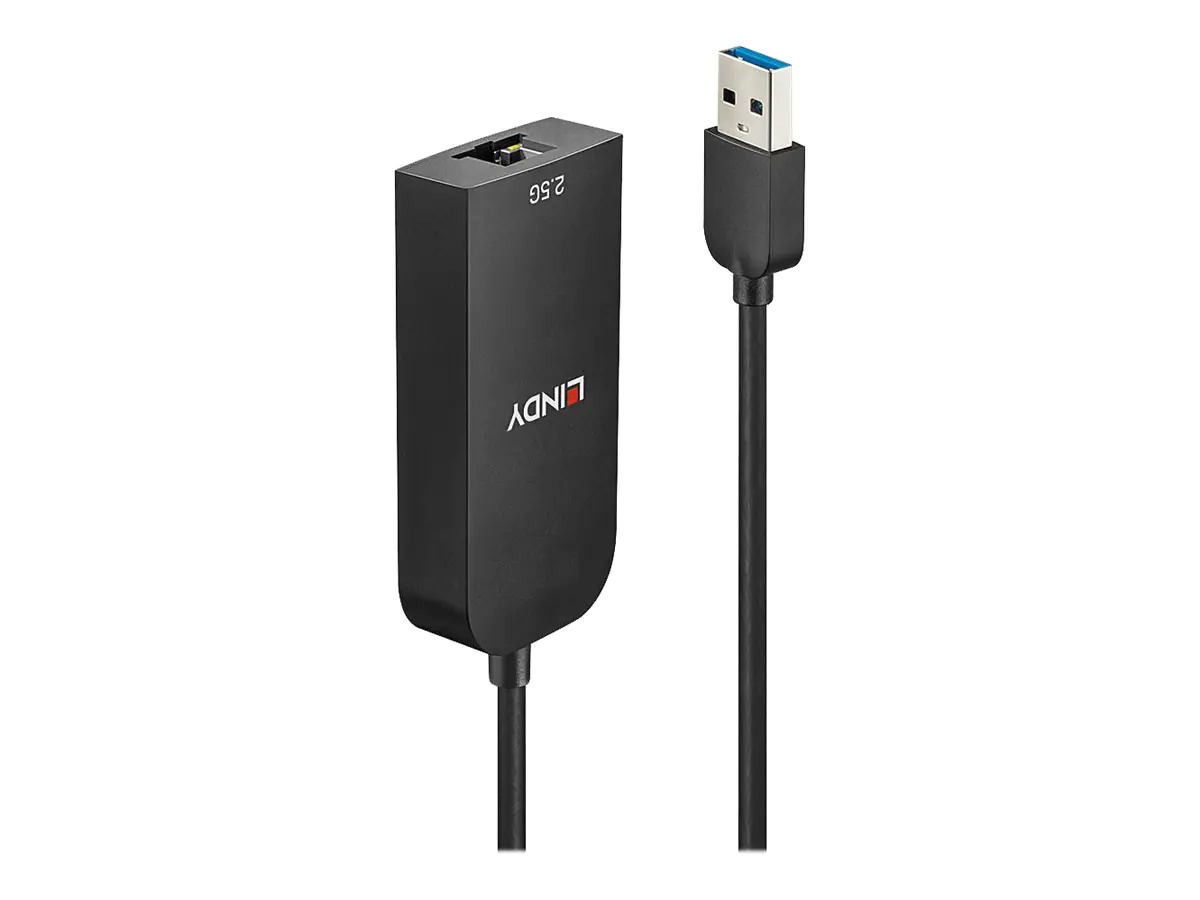 Lindy USB 3.0 to 2.5G Ethernet Converter - Netzwerkadapter - USB 3.0 - 10M/100M/1G/2,5 Gigabit Ethernet - Schwarz