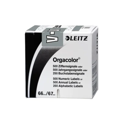 Leitz Buchstabensignal Orgacolor 66311000 V grau 250 St./Pack.