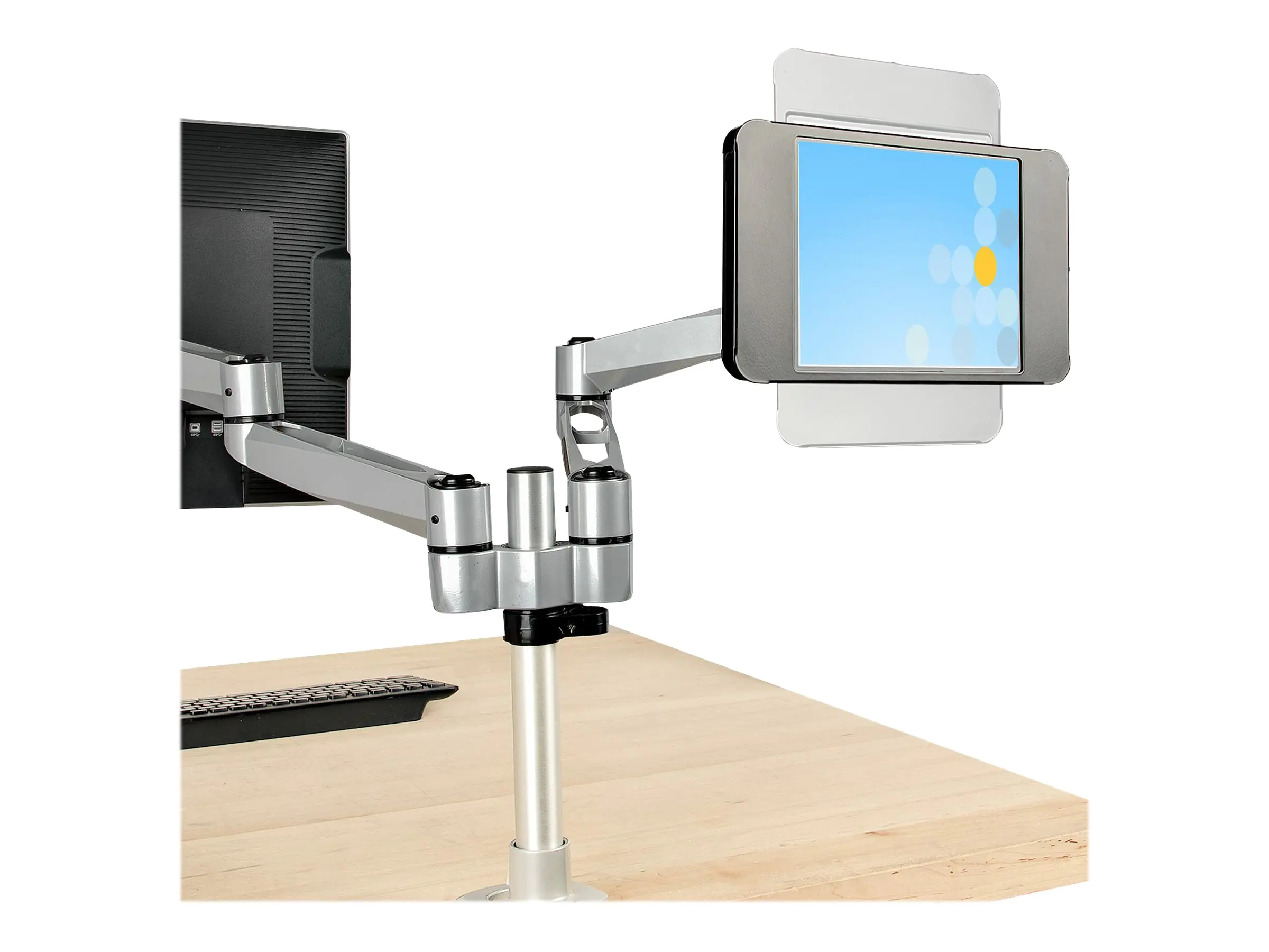 StarTech Secure Tablet Stand, Anti Theft Universal Tablet Holder for Tablets up to 10.5", Lockable Tablet Stand for Desk/ K-Slot Compatible, VESA Mount, Wall Mount Tablet Enclosure - Security POS Tablet Stand (SECTBLTPOS2) - Aufstellung - für Tablett - ve