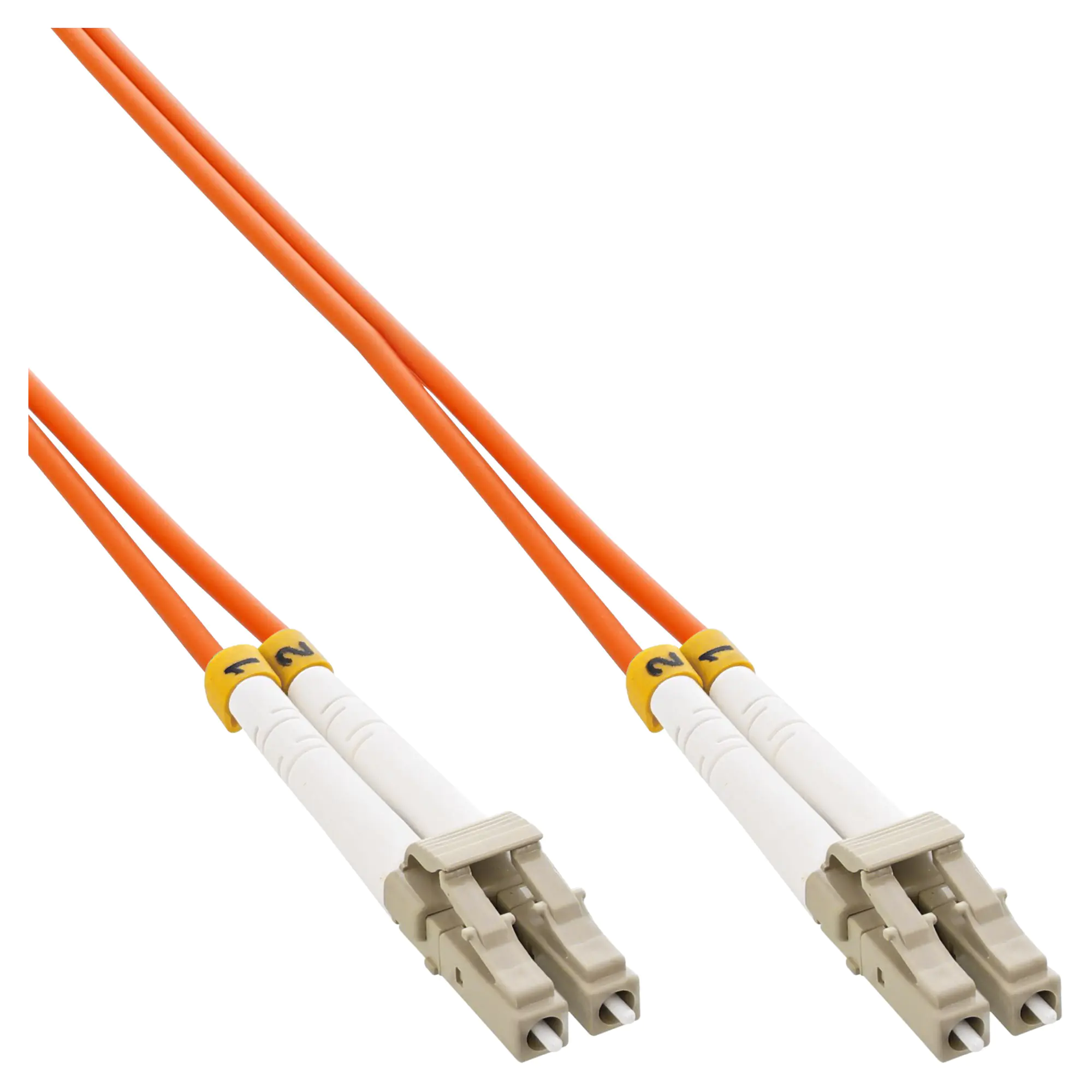 InLine - Patch-Kabel - LC Multi-Mode (S) zu LC Multi-Mode (S) - 0.5 m - Glasfaser - Duplex - 62,5/125 Mikrometer - OM1 - halogenfrei - orange