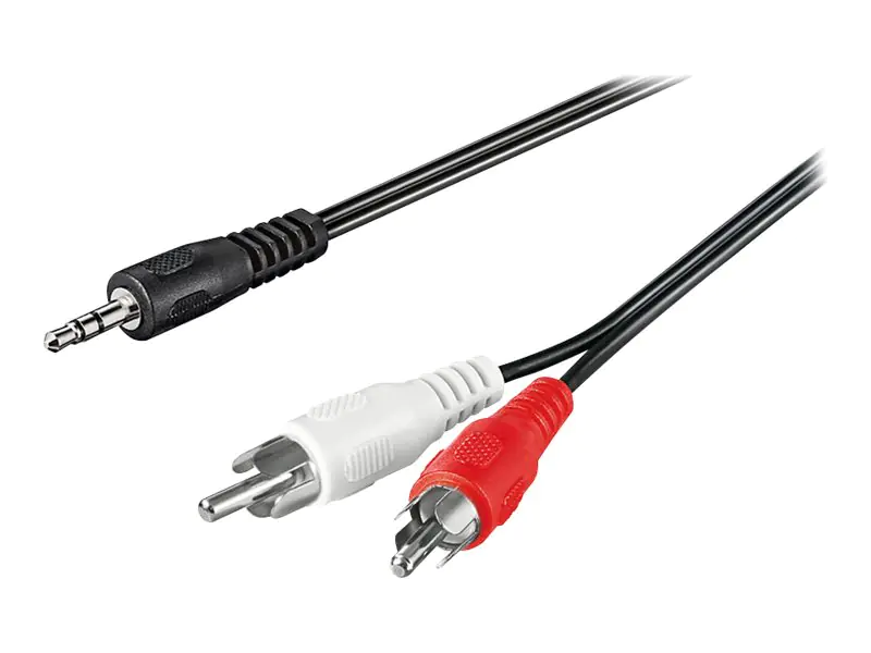 goobay - Audiokabel - mini-phone stereo 3.5 mm männlich zu RCA männlich - 5 m - Schwarz