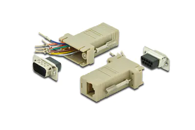 ASSMANN - Serieller Adapter - DB-9 (S) zu RJ-45 (R) - Daumenschrauben - beige