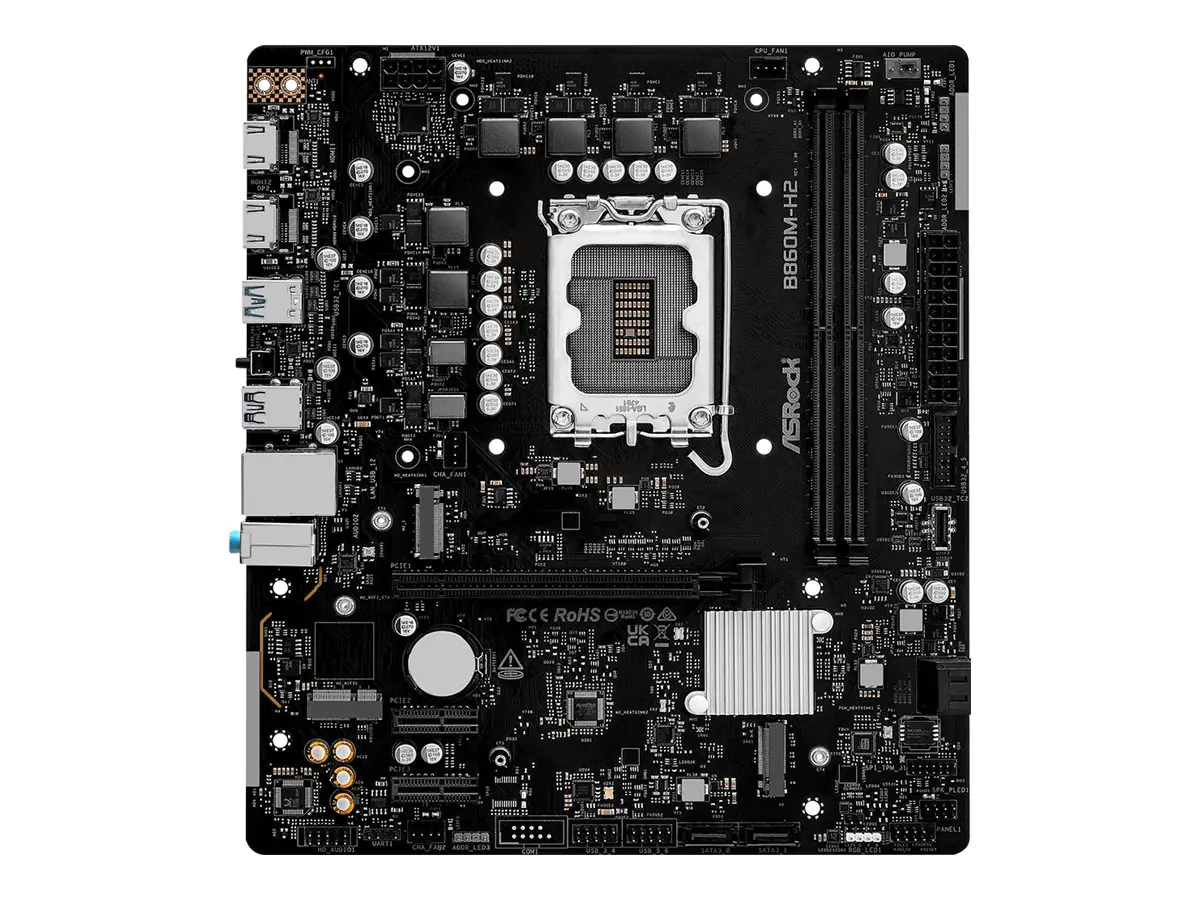 ASRock B860M-H2 1851 mATX HDMI DDR5 - Mainboard - Micro/Mini/Flex-ATX