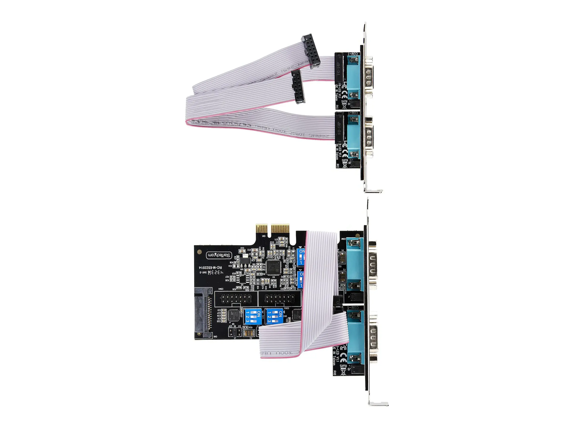 StarTech 4-Port Serielle PCIe Karte, RS232/RS422/RS485 Serielle Karte - Serieller Adapter - PCIe Low-Profile - RS-232 x 4 - Schwarz - TAA-konform StarTech 4-Port Serielle PCIe Karte, RS232/RS422/RS485 Serielle Karte - Serieller Adapter - PCIe Low-Profile - RS-232 x 4 - Schwarz - TAA-konform