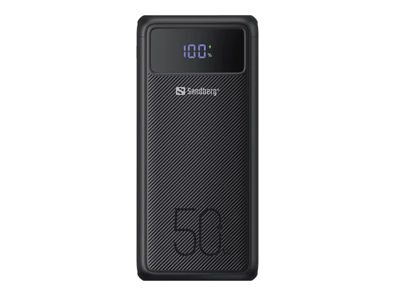 Sandberg Active - Powerbank - 50000 mAh - 185 Wh - 5 A - 3 Ausgabeanschlussstellen (USB) - auf Kabel: USB-C