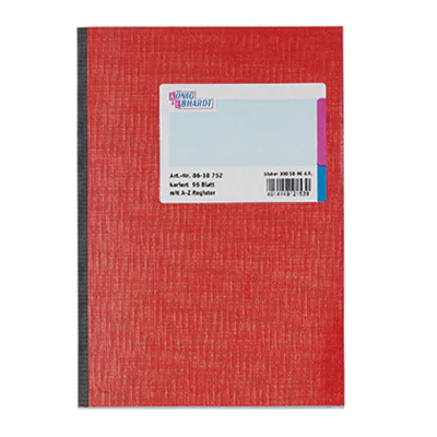 König & Ebhardt Registerbuch 8618752 DIN A5 96Blatt kariert rot König & Ebhardt Registerbuch 8618752 DIN A5 96Blatt kariert rot