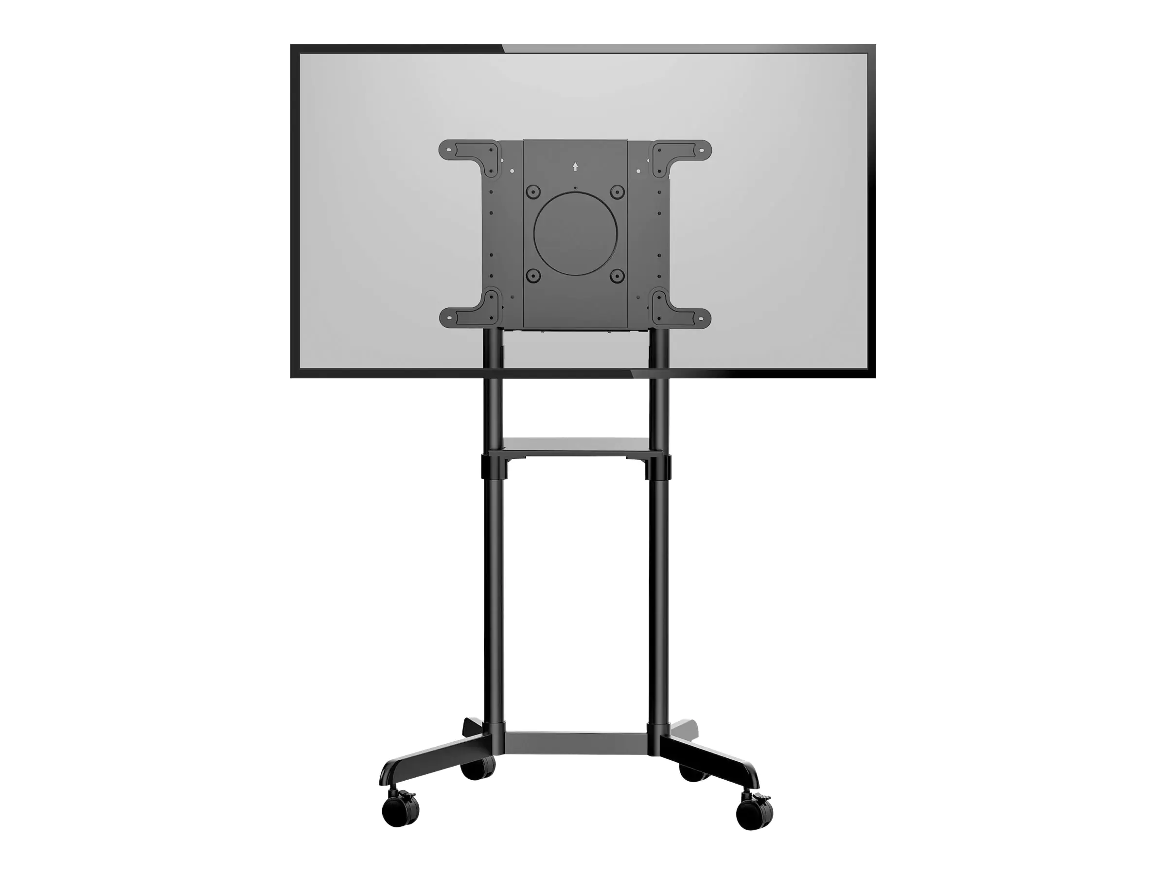 StarTech TV Wagen - TV Ständer mit Rollen für 37-70 Zoll VESA-Displays (70kg) - TV-Ständer mit Regal & Ablagefach - Dreh-/Neigbares Display - Universal-TV-Halterung auf Rädern (MBLTVSTNDEC) - Wagen - für Flachbildschirm - Stahl - Bildschirmgröße: 94-177.8