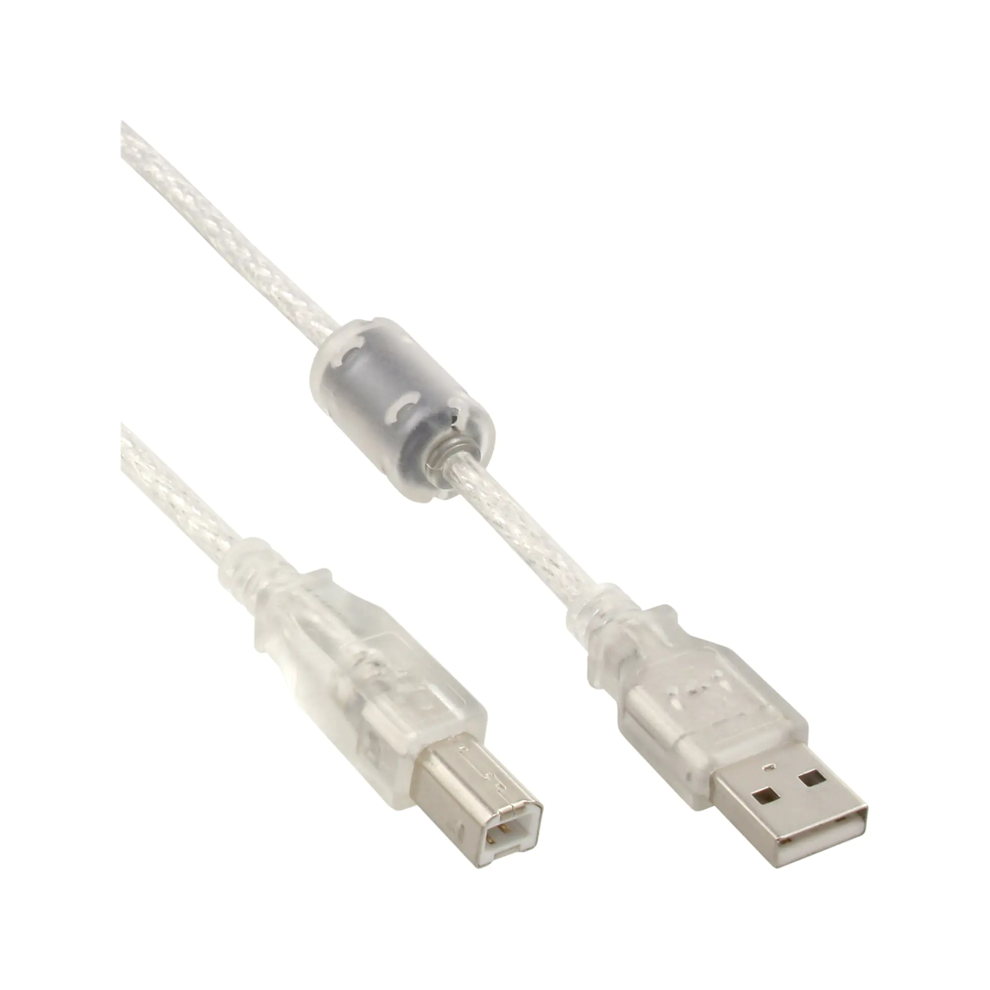 InLine - USB-Kabel - USB (M) zu USB Typ B (M) - 2 m - durchsichtig