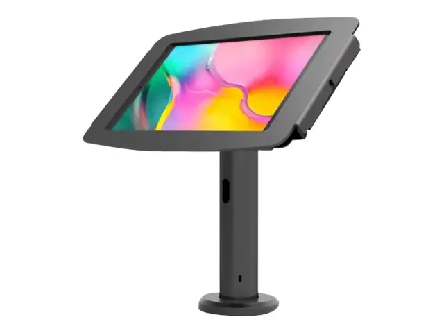 Compulocks Galaxy Tab A8 10.5" Space Enclosure Tilting Stand 8" - Aufstellung - für Tablett - neigbares Standgehäuse - verriegelbar - hochwertiges Aluminium - Schwarz - Bildschirmgröße: 26.7 cm (10.5") - Basishalterung, Tischmontage - für Samsung Galaxy T