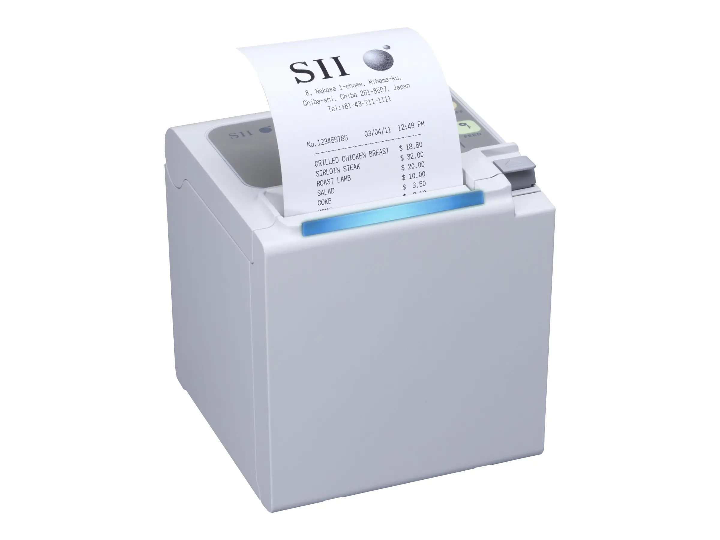 Seiko Instruments RP-E10 - Belegdrucker - Thermodirekt - 8 cm Rolle - 203 dpi - bis zu 350 mm/Sek. - USB - Ice White