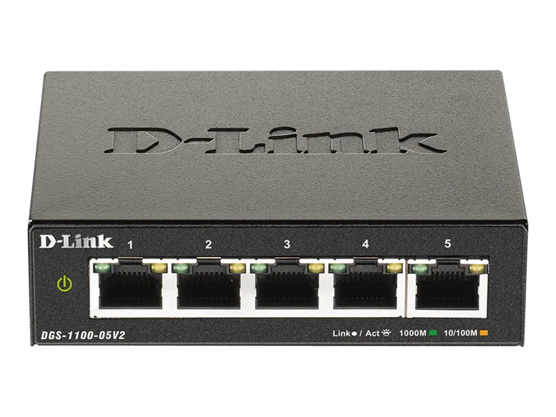 D-Link DGS 1100-05V2 - Switch - Smart - 5 x 10/100/1000 - Desktop - AC 100/240 V D-Link DGS 1100-05V2 - Switch - Smart - 5 x 10/100/1000 - Desktop - AC 100/240 V