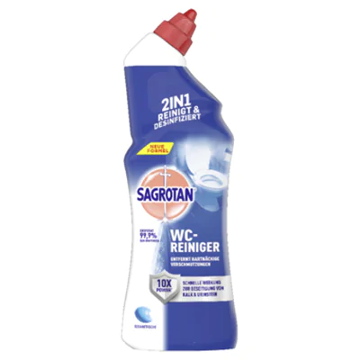 Sagrotan WC-Reiniger Ozeanfrische pH-Wert: 1,5-1,9 Schräghalsflasche Kunststoff 0,75l Sagrotan WC-Reiniger Ozeanfrische pH-Wert: 1,5-1,9 Schräghalsflasche Kunststoff 0,75l
