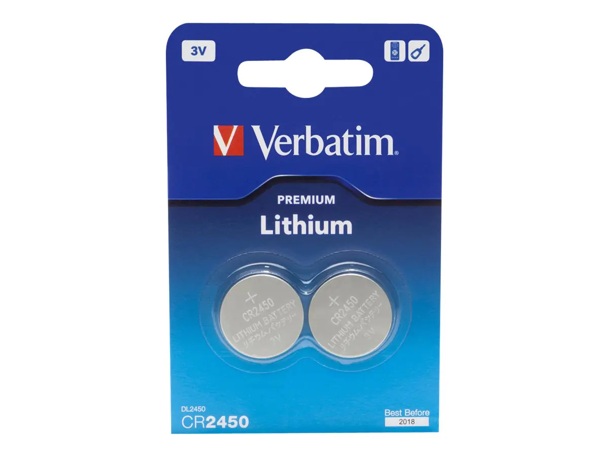 Verbatim Premium - Batterie 2 x CR2450 - Li Verbatim Premium - Batterie 2 x CR2450 - Li