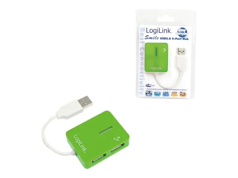LogiLink Smile USB2.0 4-Port Hub - Hub - 4 x USB 2.0
