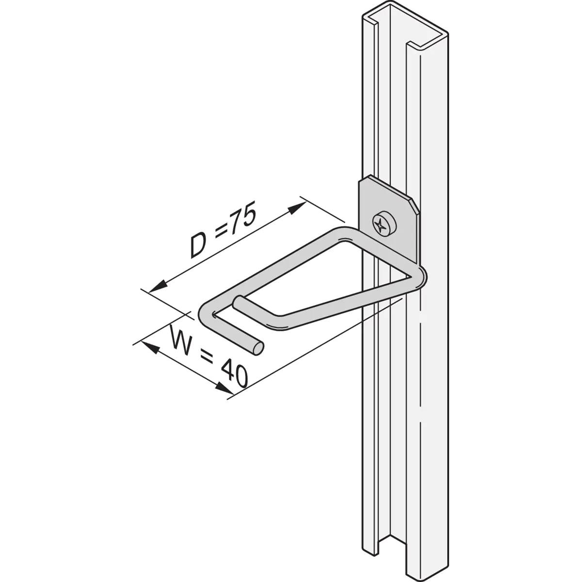 SCHROFF CABLE EYES FOR C-RAIL 75X40MM (4X)