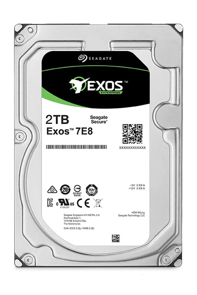 Seagate Exos 7E8 ST2000NM000A - Festplatte - 2 TB - intern - 3.5" (8.9 cm) - SATA 6Gb/s - 7200 rpm - Puffer: 256 MB