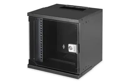 Digitus SOHO PRO Series - Schrank Netzwerkschrank - geeignet für Wandmontage - RAL 9005, Schwarz - 6U - 25.4 cm (10") Digitus SOHO PRO Series - Schrank Netzwerkschrank - geeignet für Wandmontage - RAL 9005, Schwarz - 6U - 25.4 cm (10")