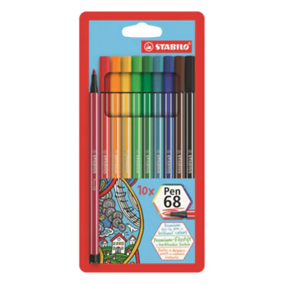 STABILO Fasermaler pen 6810/PL M 1mm sortiert 10 St./Pack. STABILO Fasermaler pen 6810/PL M 1mm sortiert 10 St./Pack.