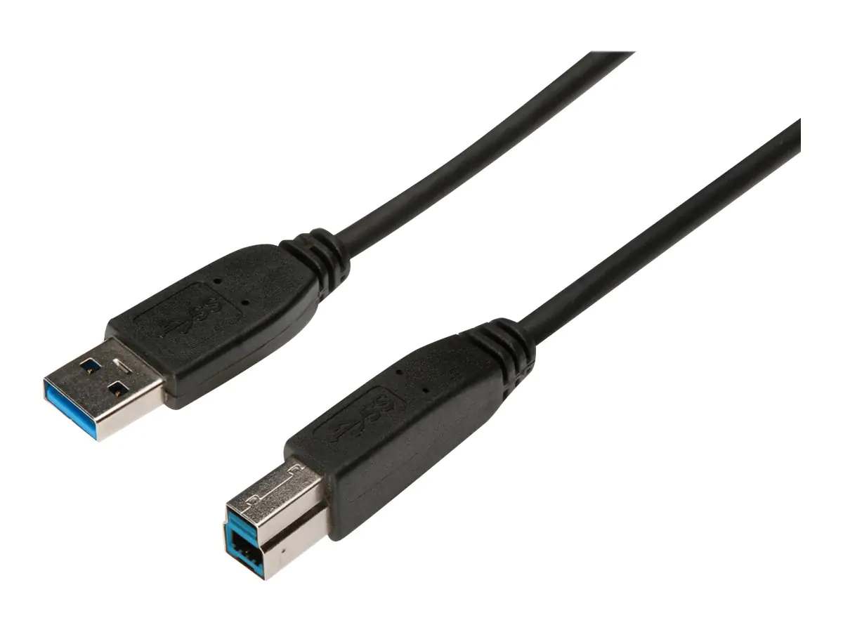 ASSMANN - USB-Kabel - USB Typ A (M) bis USB Type B (M) - USB 3.0 - 1.8 m - geformt - Schwarz