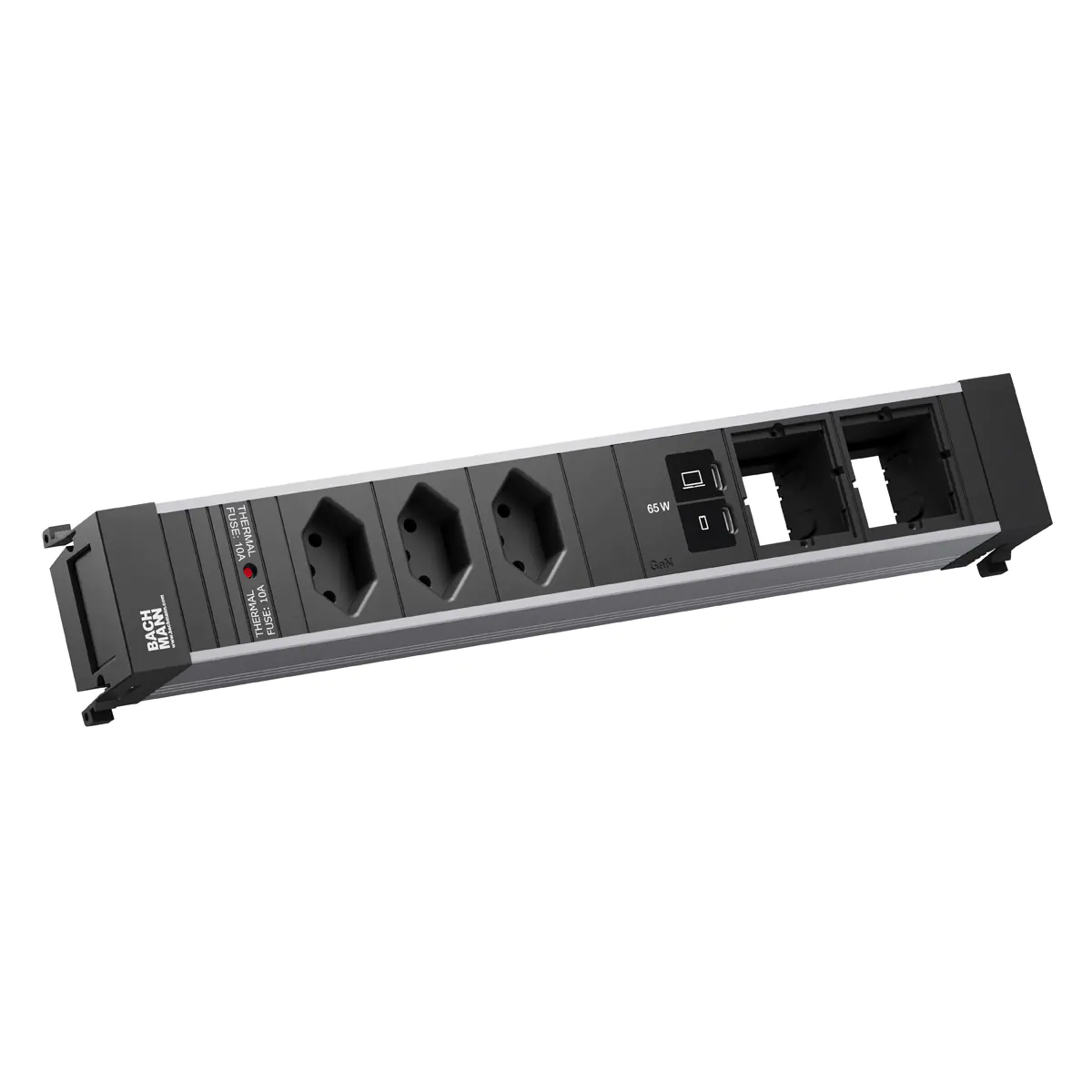 Bachmann POWER FRAME L 3xCH 0° 1xUSB C/C 65W 2xCM - Zubehör Stromversorgung BM0023905