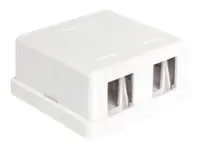 DeLOCK Keystone Surface Mounted Box - Gehäuse mit modularen Einsätzen - weiß - 2 Ports