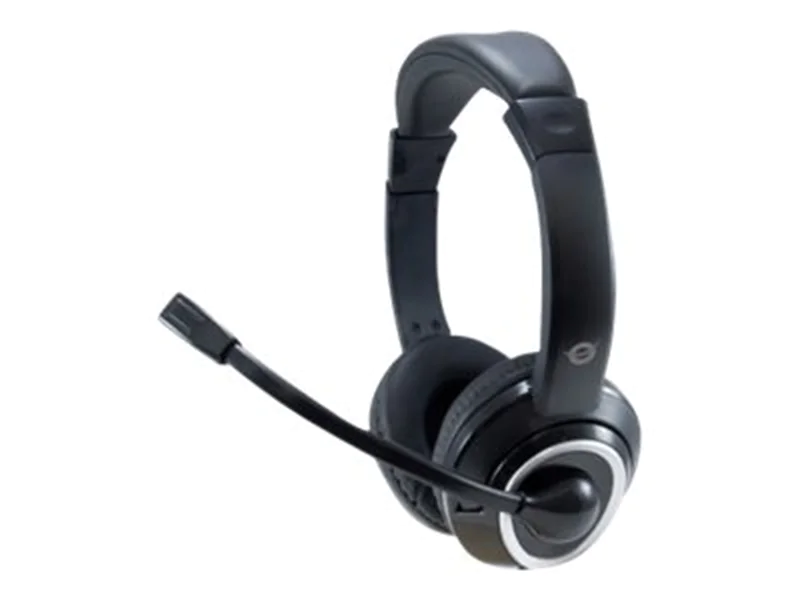 Conceptronic POLONA02B - Headset - On-Ear - kabelgebunden - 3,5 mm Stecker - Schwarz