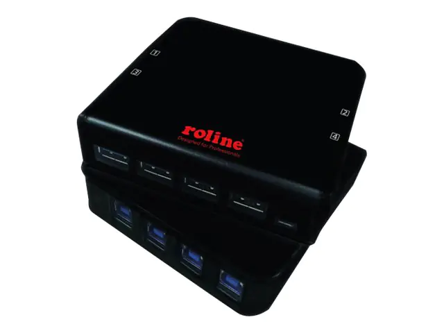 ROLINE - USB-Umschalter für die gemeinsame Nutzung von Peripheriegeräten - 4 x SuperSpeed USB 3.0