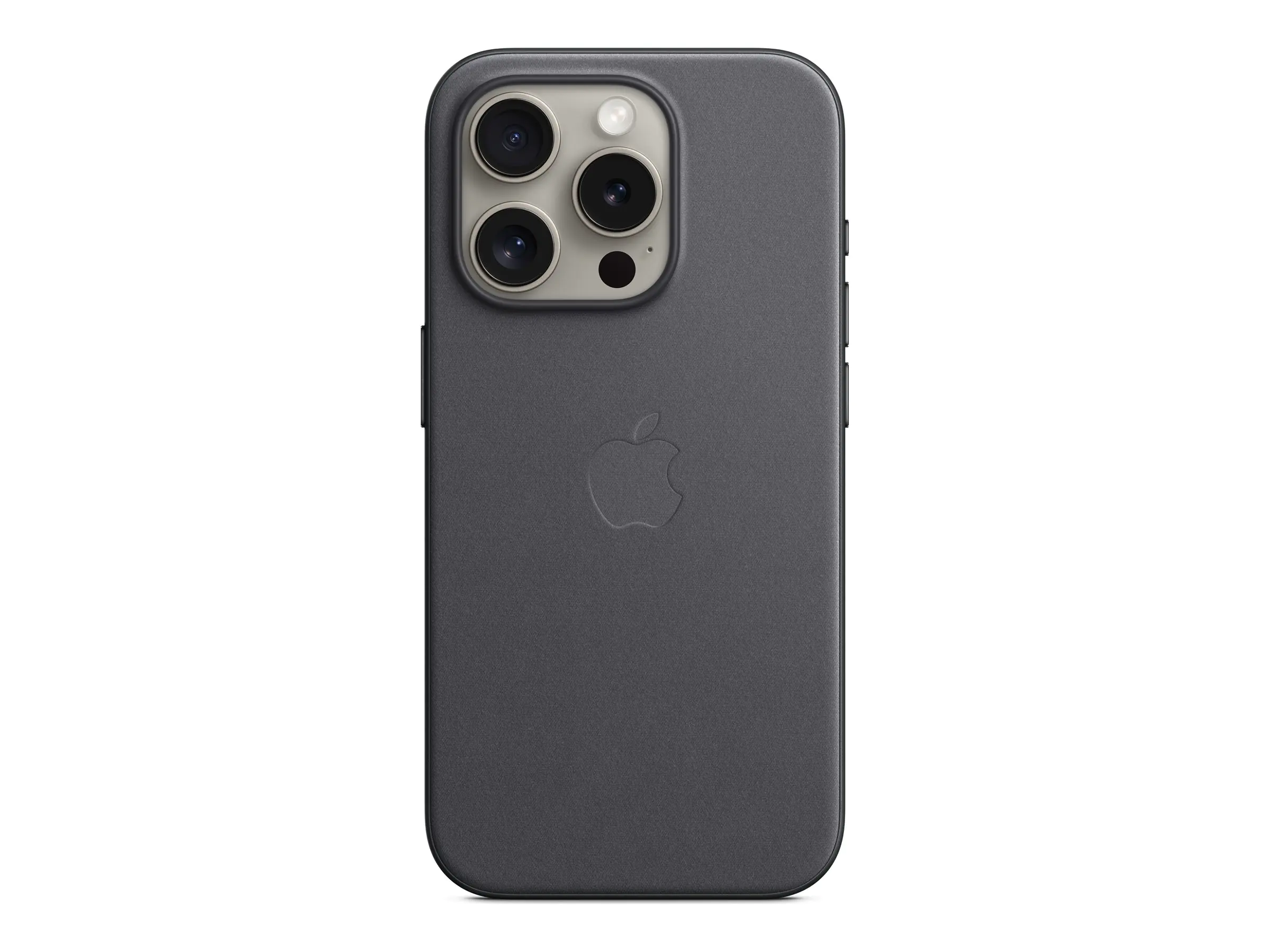 Apple - Hintere Abdeckung für Mobiltelefon - kompatibel mit MagSafe - FineWoven - Schwarz - für iPhone 15 Pro