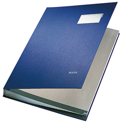 Leitz Unterschriftsmappe 57000035 DIN A4 20Fächer Graupappe blau Leitz Unterschriftsmappe 57000035 DIN A4 20Fächer Graupappe blau