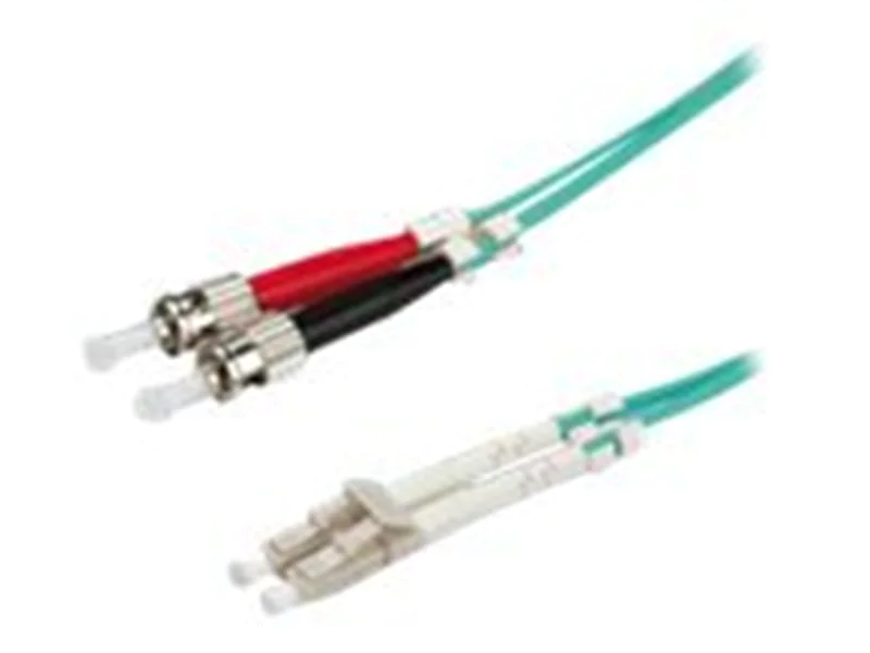 VALUE - Patch-Kabel - LC Multi-Mode (M) zu ST multi-mode (M) - 2 m - Glasfaser - Duplex - 50/125 Mikrometer - OM3 - Türkis
