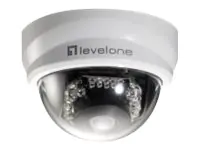 LevelOne FCS-3101 - Netzwerk-Überwachungskamera - schwenken / neigen - Farbe (Tag&Nacht) - 2 MP - 1920 x 1080 - feste Brennweite - Audio - LAN 10/100 - MPEG-4, AVI, MJPEG, 3GPP, H.264 - Gleichstrom 12 V / Wechselstrom 24 V / PoE