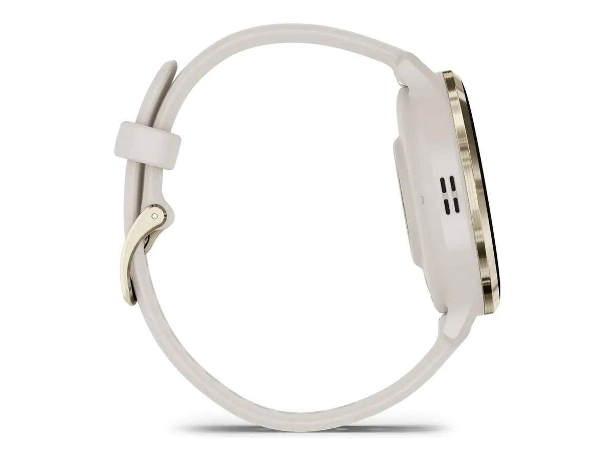 Garmin Venu 3S - 41 mm - Ivory - intelligente Uhr mit Band - Silikon - Handgelenkgröße: 110-175 mm - Anzeige 3.04 cm (1.2") - 8 GB - Bluetooth, ANT+, Wi-Fi - 40 g