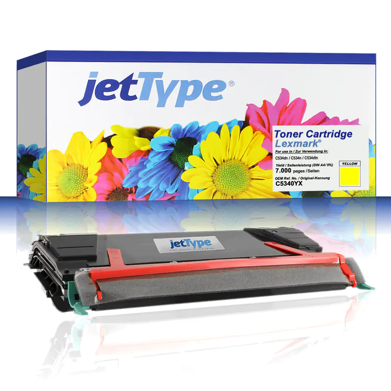 jetType Toner kompatibel zu Lexmark C5340YX gelb 7.000 Seiten 1 Stück