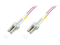 M-CAB - Patch-Kabel - LC Multi-Mode (M) zu LC Multi-Mode (M) - 3 m - Glasfaser - Duplex - 50/125 Mikrometer - OM4 - halogenfrei - violett
