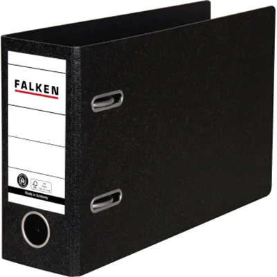 Falken Ordner S80 11285905 DIN A5 quer 80mm Hartpappe schwarz Falken Ordner S80 11285905 DIN A5 quer 80mm Hartpappe schwarz