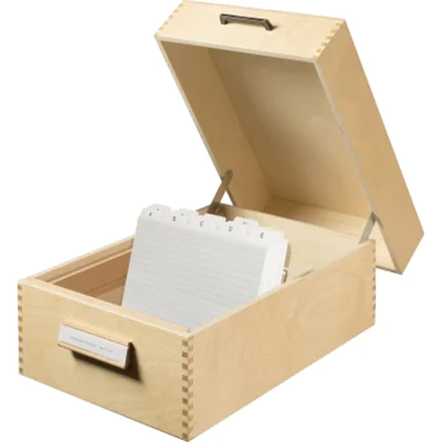 HAN Karteikasten 1005 DIN A5 quer max. 1.500 Karten Holz natur HAN Karteikasten 1005 DIN A5 quer max. 1.500 Karten Holz natur