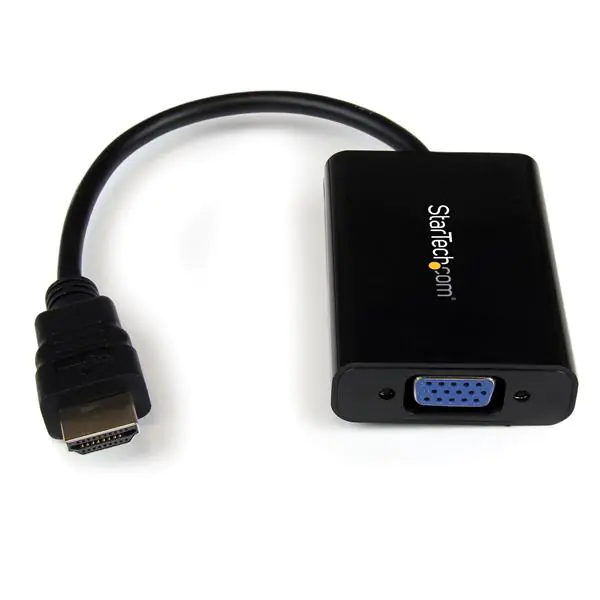 StarTech HDMI auf VGA Video Konverter / Wandler mit 2 Kanal Audio - hd zu VGA adapter 1080p - max. Auflösung 1920x1080 - Videoadapter - HDMI männlich zu HD-15 (VGA), Mini-Stecker, Micro-USB Typ B weiblich - 25 cm - Schwarz - 1080p-Unterstützung, aktiv - f StarTech HDMI auf VGA Video Konverter / Wandler mit 2 Kanal Audio - hd zu VGA adapter 1080p - max. Auflösung 1920x1080 - Videoadapter - HDMI männlich zu HD-15 (VGA), Mini-Stecker, Micro-USB Typ B weiblich - 25 cm - Schwarz - 1080p-Unterstützung, aktiv - f