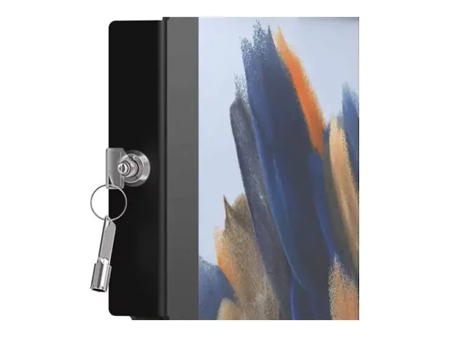 Compulocks Galaxy Tab A8 10.5" Space Enclosure Brandable Floor Stand - Aufstellung - für Tablett - Branding-fähig - verriegelbar - hochwertiges Aluminium - Schwarz - Bildschirmgröße: 26.7 cm (10.5") - Bodenaufstellung - für Samsung Galaxy Tab A8 (10.5 Zol