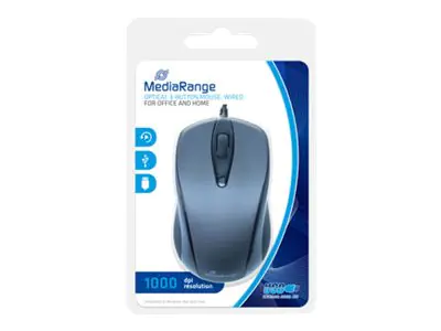 MediaRange - Maus - optisch - 3 Tasten - kabelgebunden - USB MediaRange - Maus - optisch - 3 Tasten - kabelgebunden - USB