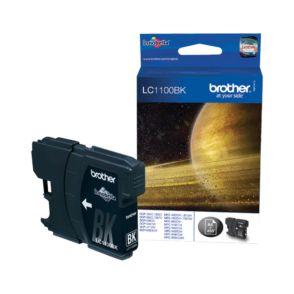 Brother LC1100BK - Schwarz - Original - Tintenpatrone - für Brother DCP-185, 385, 395, 585, J715, MFC-490, 5490, 5890, 5895, 6890, 790, 795, 990, J615 Brother LC1100BK - Schwarz - Original - Tintenpatrone - für Brother DCP-185, 385, 395, 585, J715, MFC-490, 5490, 5890, 5895, 6890, 790, 795, 990, J615