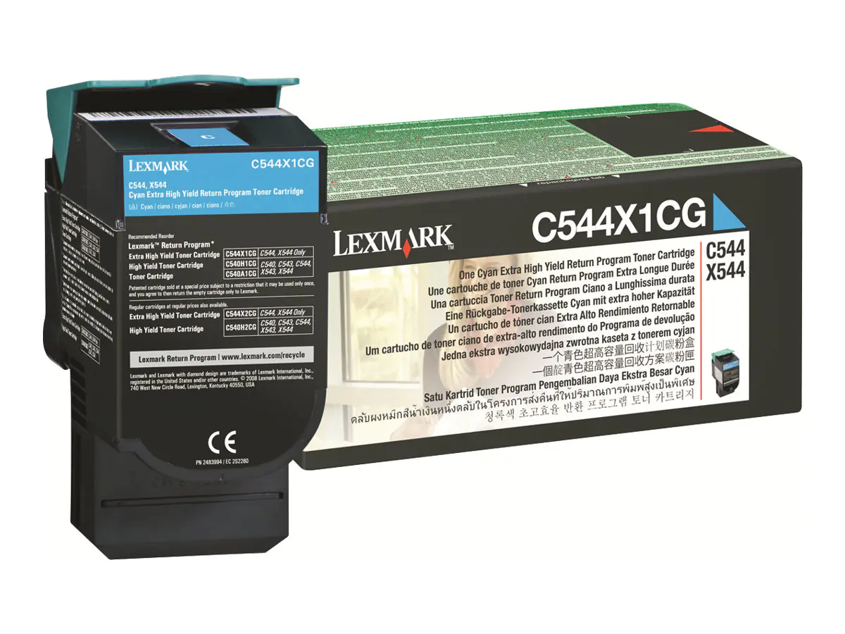 Lexmark - Besonders hohe Ergiebigkeit - Cyan - Original - Tonerpatrone LCCP, LRP - für Lexmark C544, C546, X544, X546, X548 Lexmark - Besonders hohe Ergiebigkeit - Cyan - Original - Tonerpatrone LCCP, LRP - für Lexmark C544, C546, X544, X546, X548