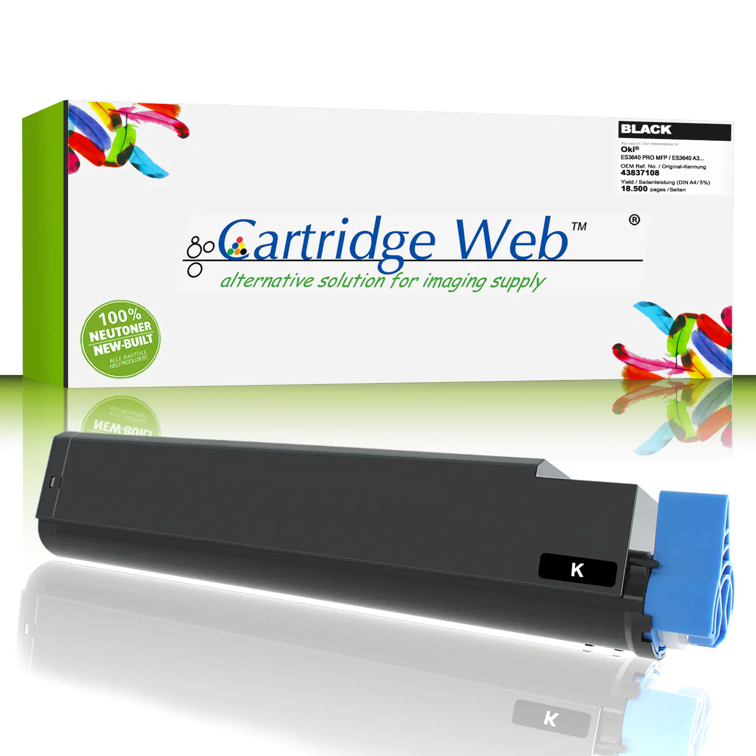 CartridgeWeb Toner kompatibel zu Oki 43837108 schwarz 18.500 Seiten f. ES3640a3/pro