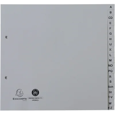 Exacompta Register 1723B 2/3 A4 PP A-Z grau Exacompta Register 1723B 2/3 A4 PP A-Z grau