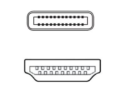 Fujitsu - Videoadapter - USB-C männlich zu HDMI männlich - 18.6 cm - Schwarz - für Celsius H7510, J5010, W5010; ESPRIMO D7010, D7011, D9010, D9011, G9010, P9910