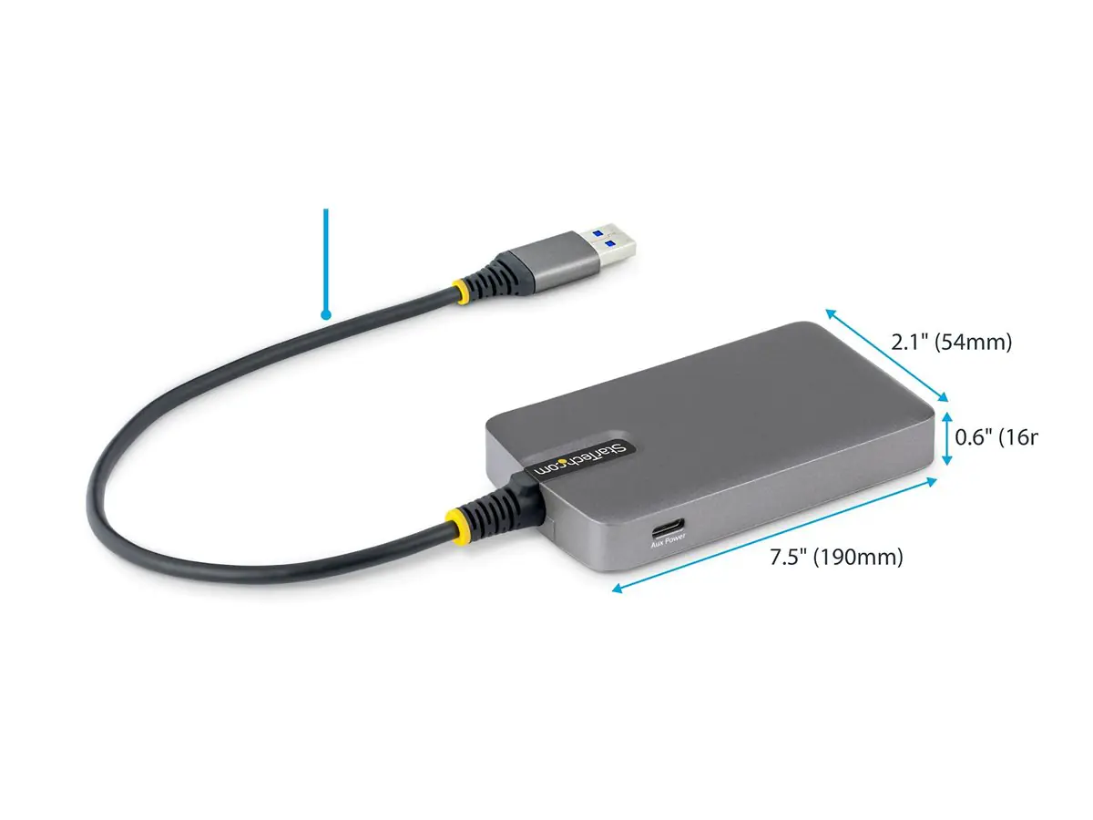 StarTech - Hub - 4 x USB 3.2 Gen 1 + 1 x USB-C + 1 x USB-A 3.2 Gen 1 - Desktop
