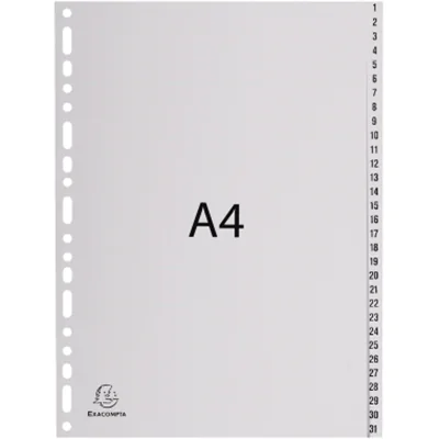 Exacompta Register 1931E A4 PP 1-31 grau Exacompta Register 1931E A4 PP 1-31 grau